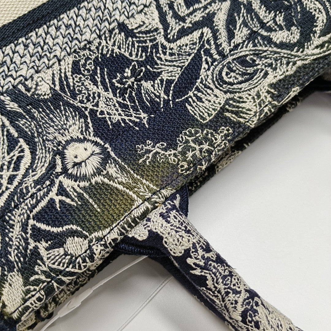 Book Tote Small Canvas Blue
