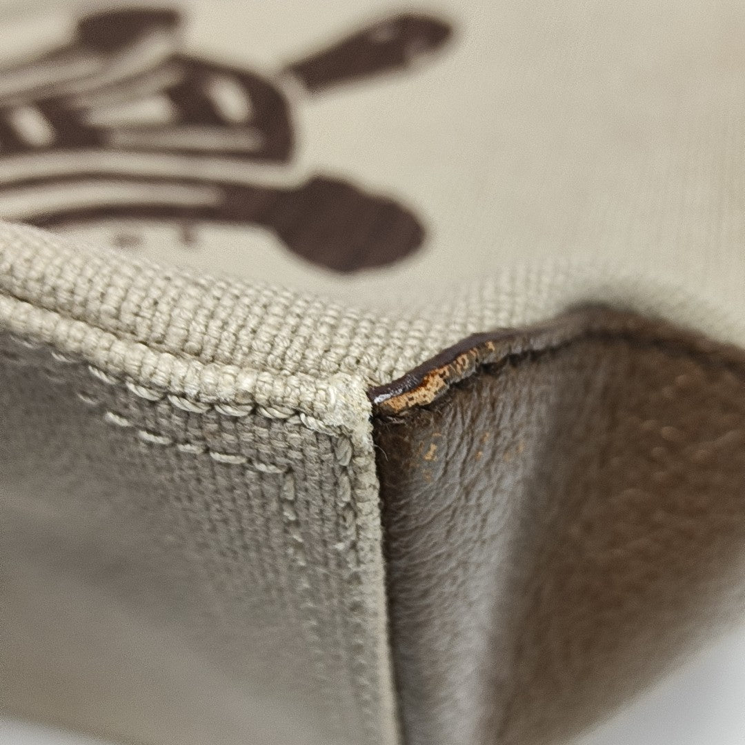 Canvas Top Handle Bag Beige
