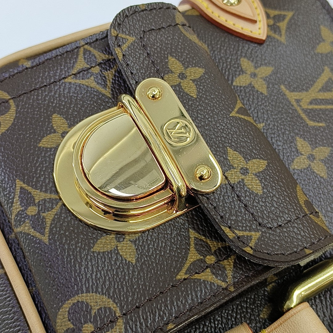 HUDSON PM Monogram Coated Canvas Brown