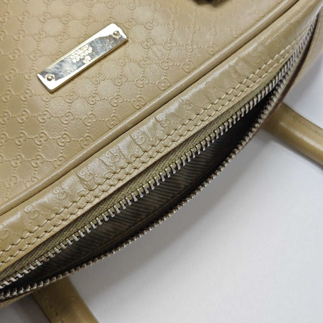 Calfskin Top Handle Bag Beige