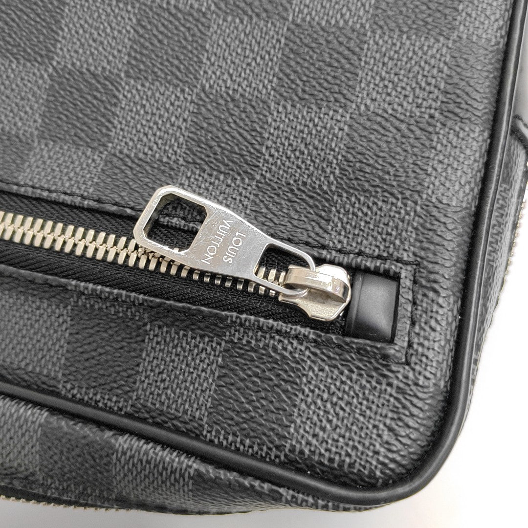 ALPHA Damier Graphite Coated Canvas Gray