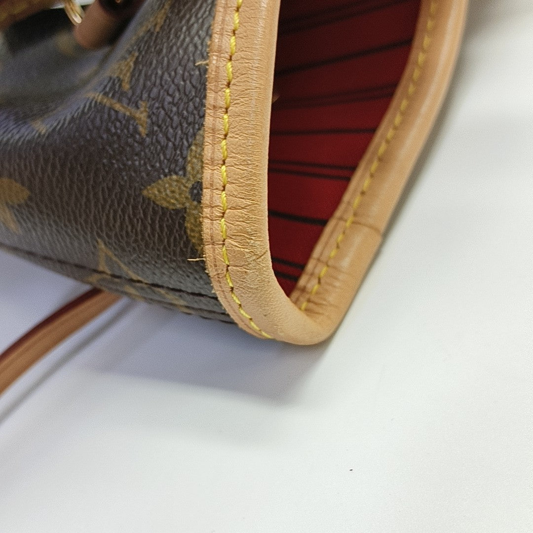 NEVERFULL MM Monogram Coated Canvas Brown