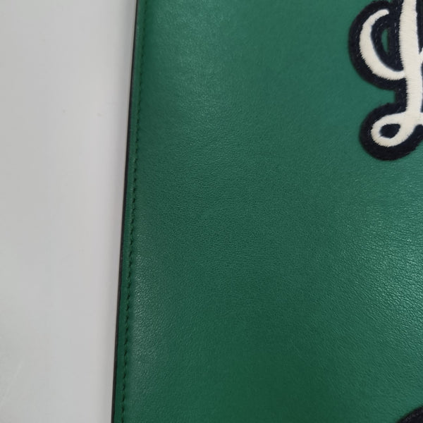 Calfskin Clutch Green