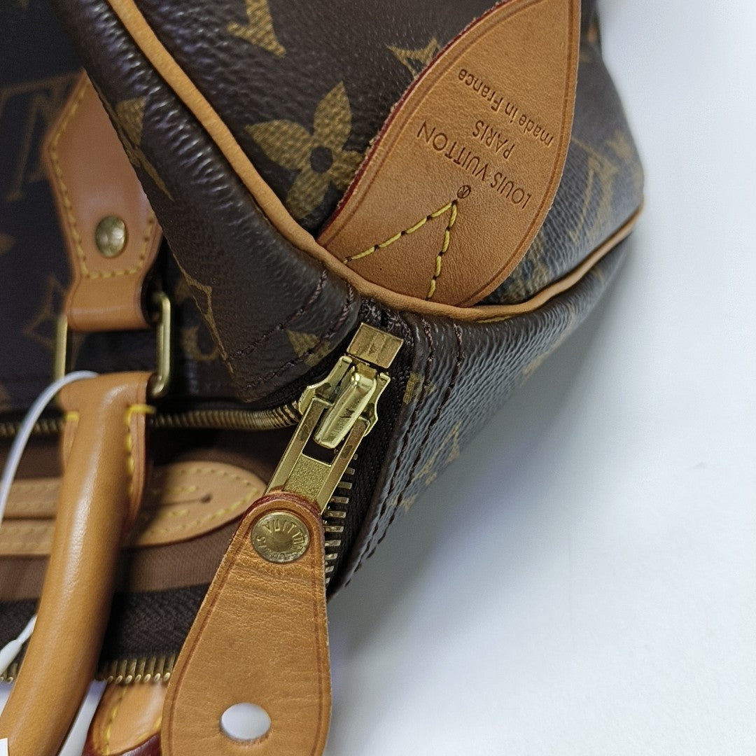 SPEEDY 30 Monogram Coated Canvas Brown