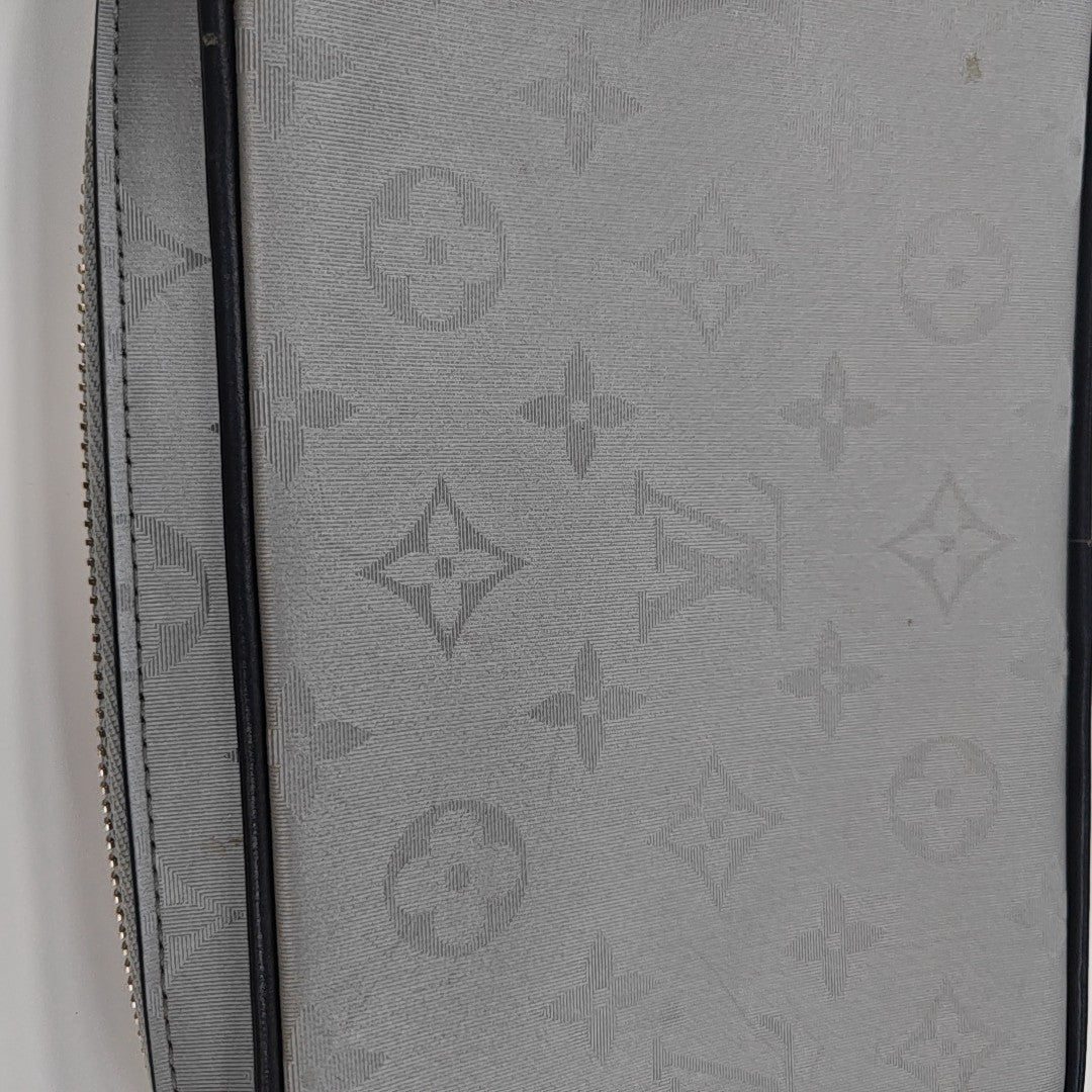 ALPHA Monogram Coated Canvas Silver