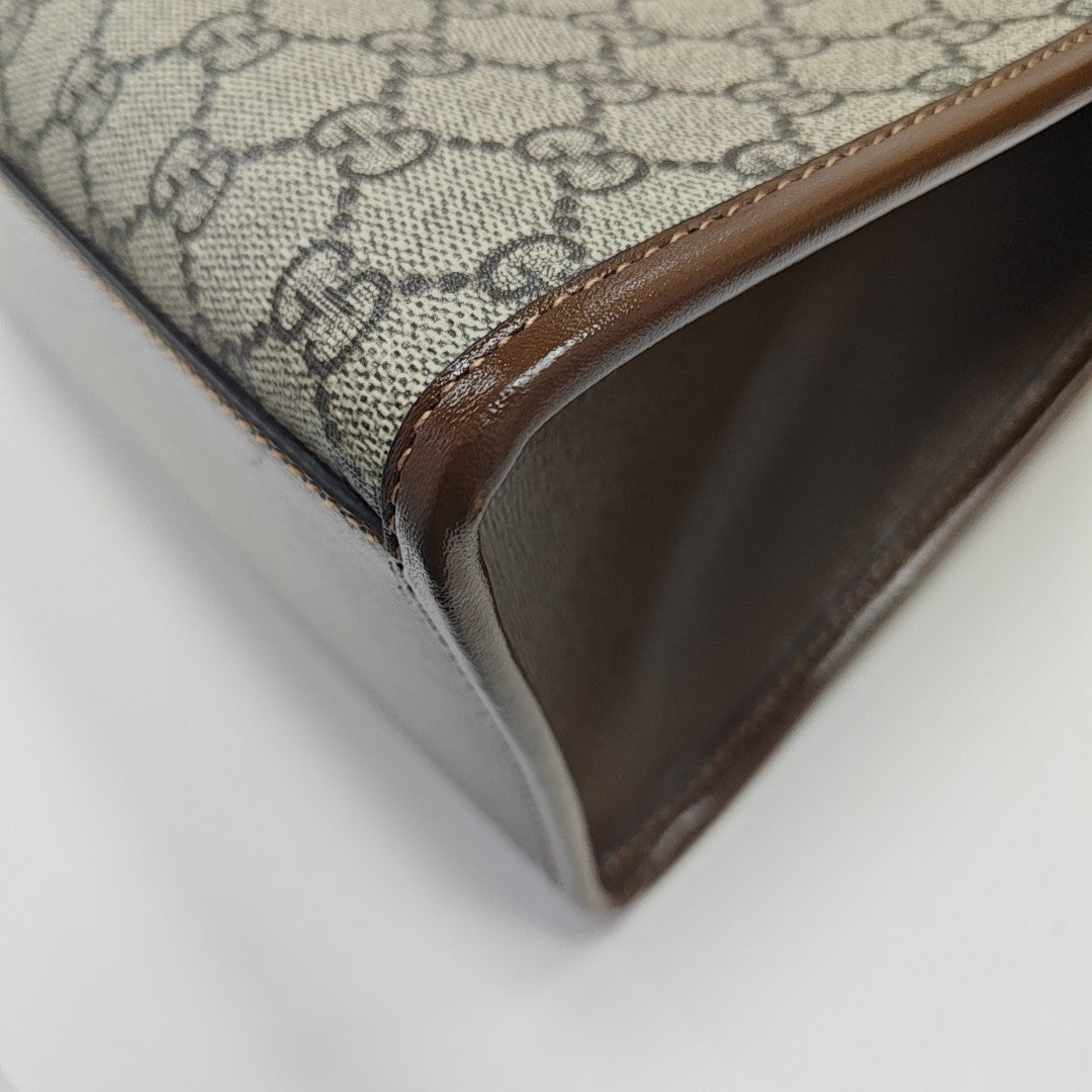 Retro Small Monogram Coated Canvas Brown