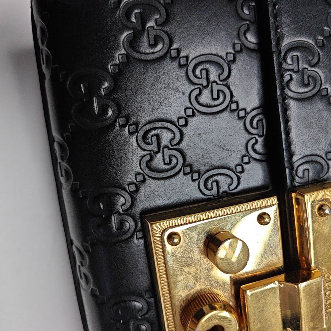 Padlock Small Monogram Calfskin Black