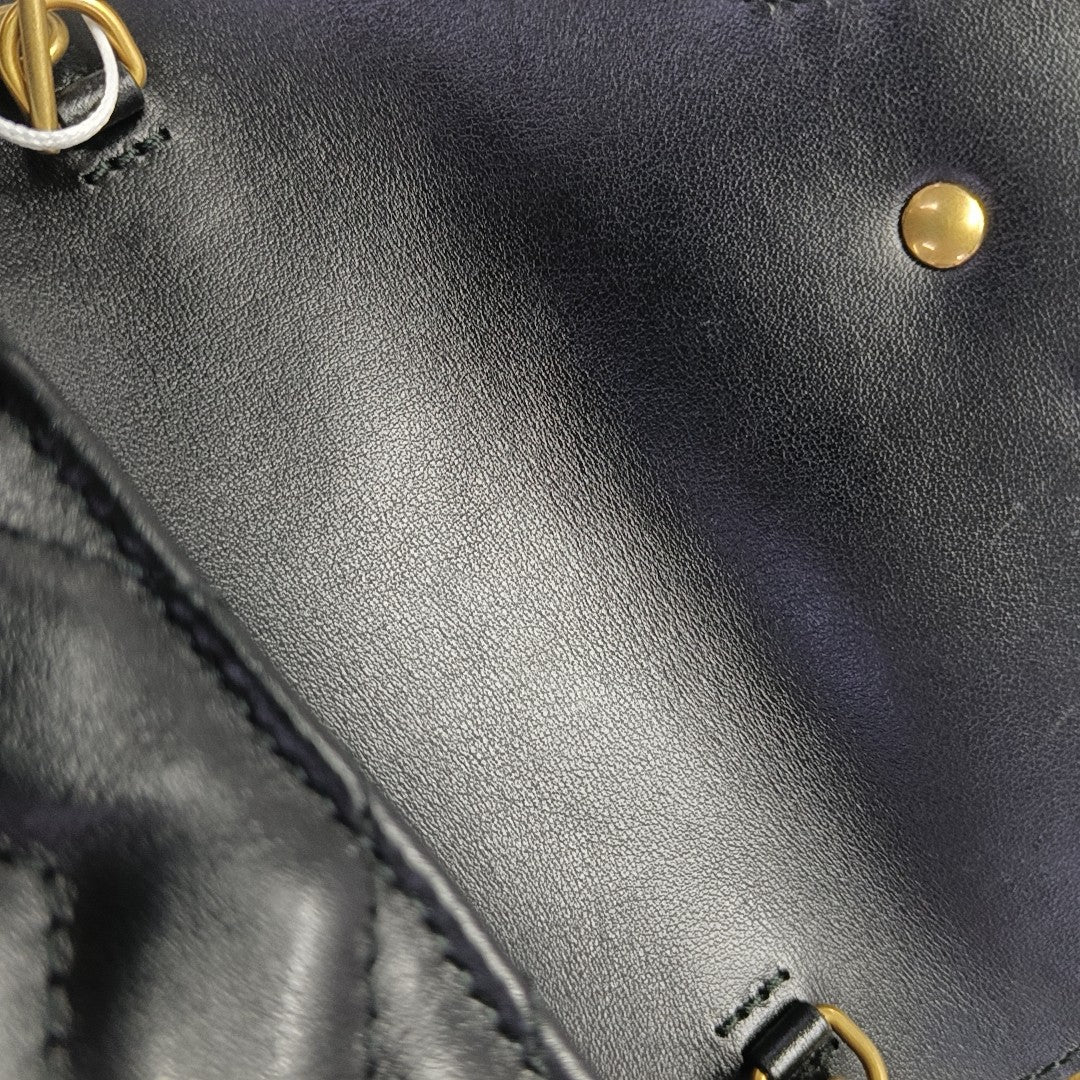 GG Marmont Mini Quilted Calfskin Black