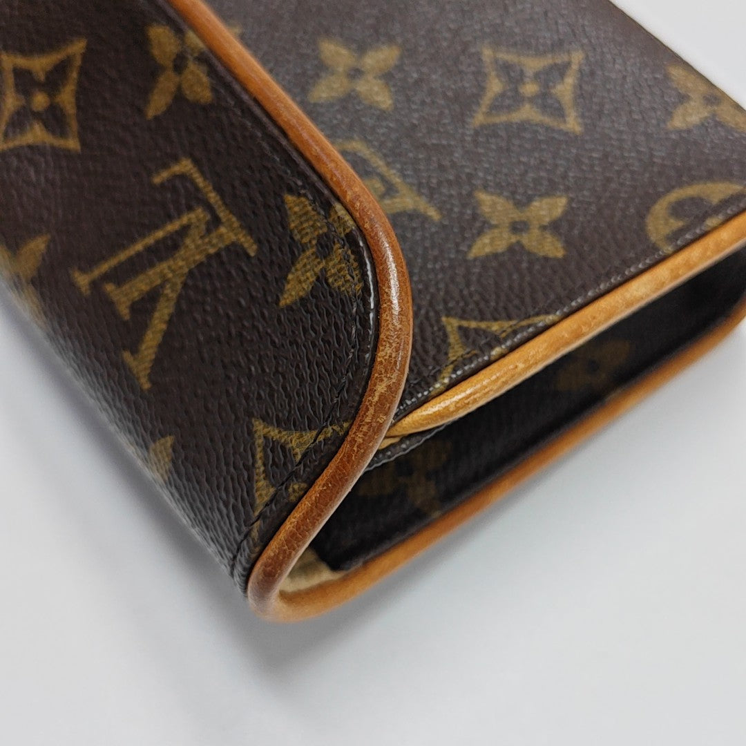 FLORENTINE Monogram Coated Canvas Brown