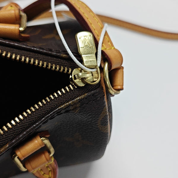 SPEEDY Nano Monogram Coated Canvas Brown