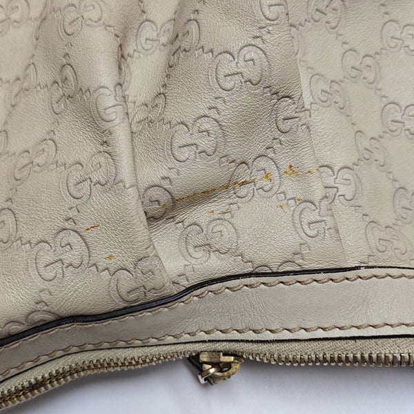 Sukey Monogram Calfskin Beige