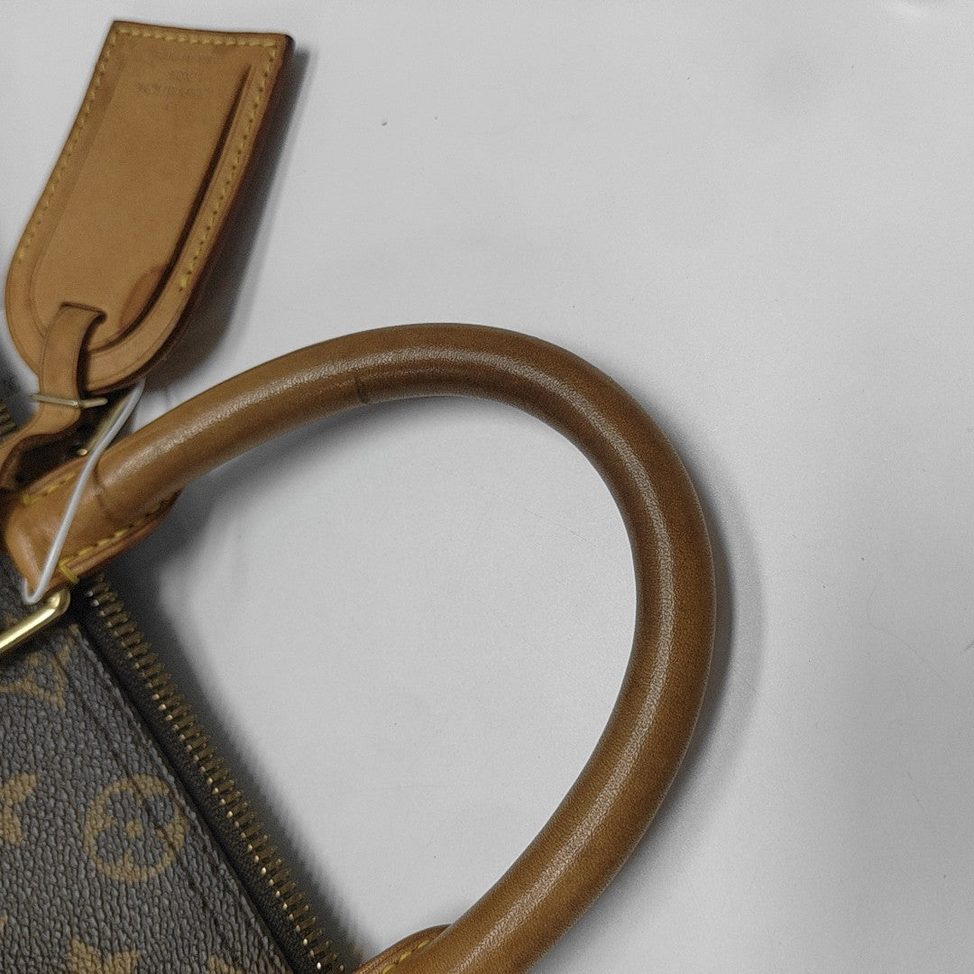KEEPALL 45 Monogram Coated Canvas Brown