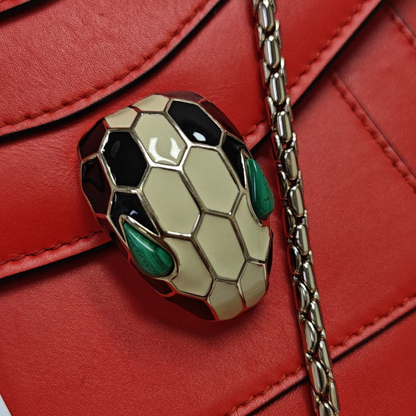 SERPENTI FOREVER Small Calfskin Red