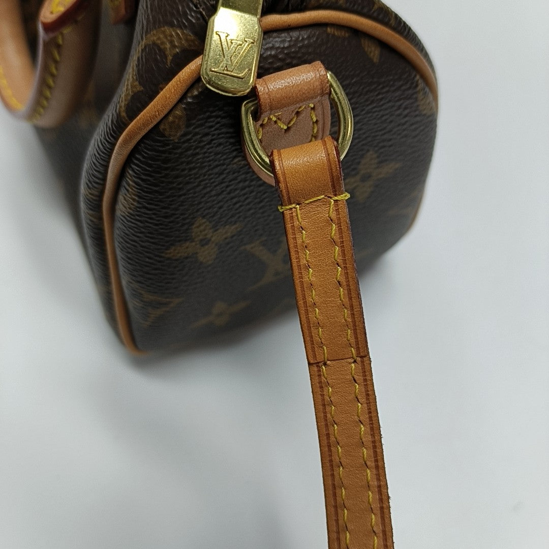 SPEEDY Nano Monogram Coated Canvas Brown