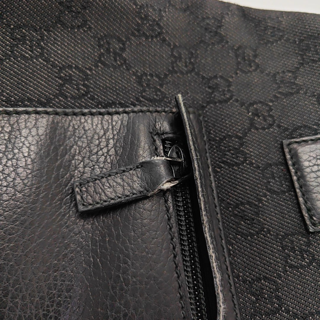 Monogram Canvas Tote Bag Black