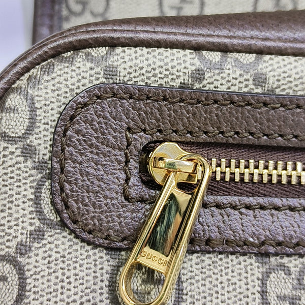 Monogram Coated Canvas Shoulder Bag Mini Beige