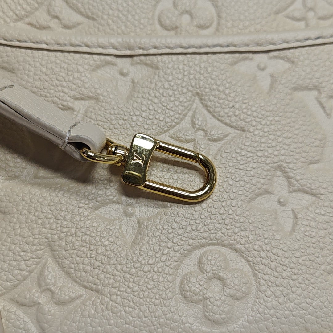 Monogram Calfskin Shoulder Bag Mini Beige