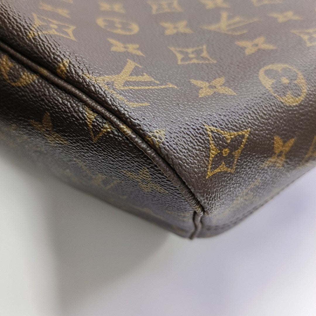 NEVERFULL MM Monogram Coated Canvas Brown