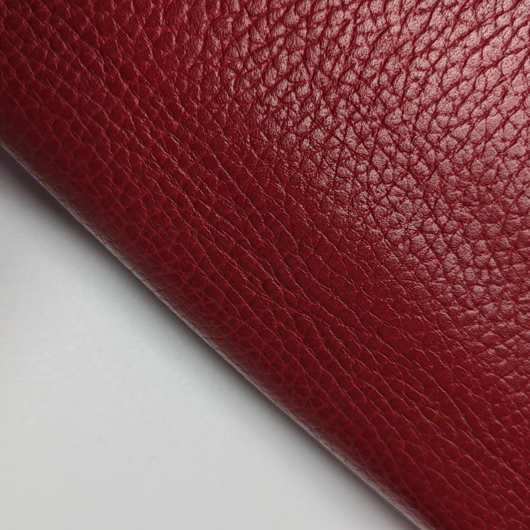 Interlocking G Small Calfskin Red