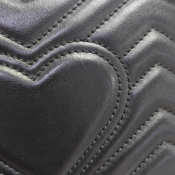 GG Marmont Medium Quilted Calfskin Black