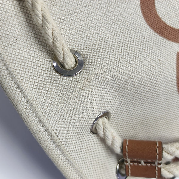 Canvas Bucket Bag Mini Beige