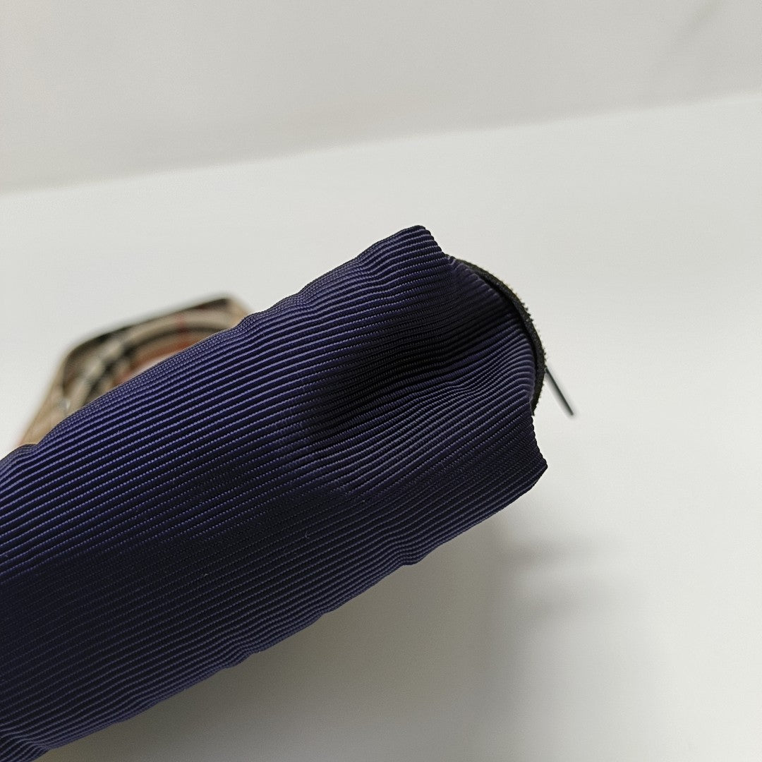 Fabric Top Handle Bag Blue