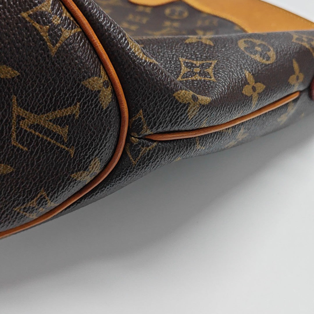 Monogram Coated Canvas Shoulder Bag Brown