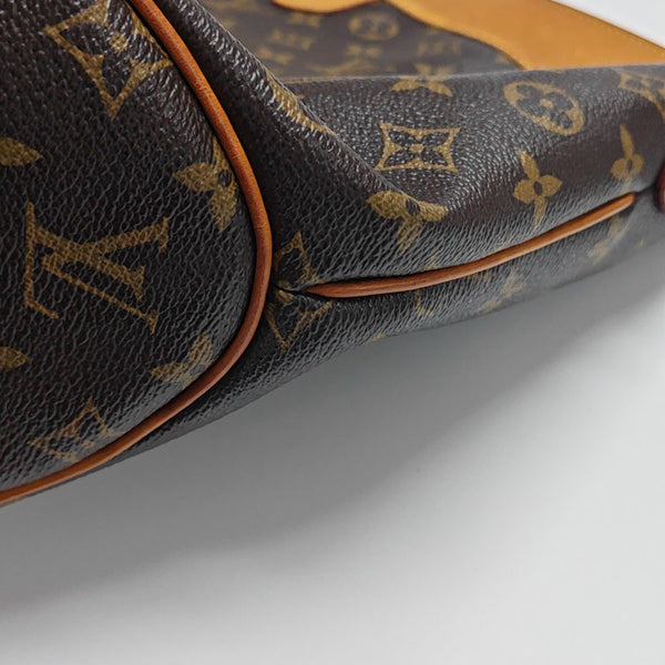 Monogram Coated Canvas Shoulder Bag Brown