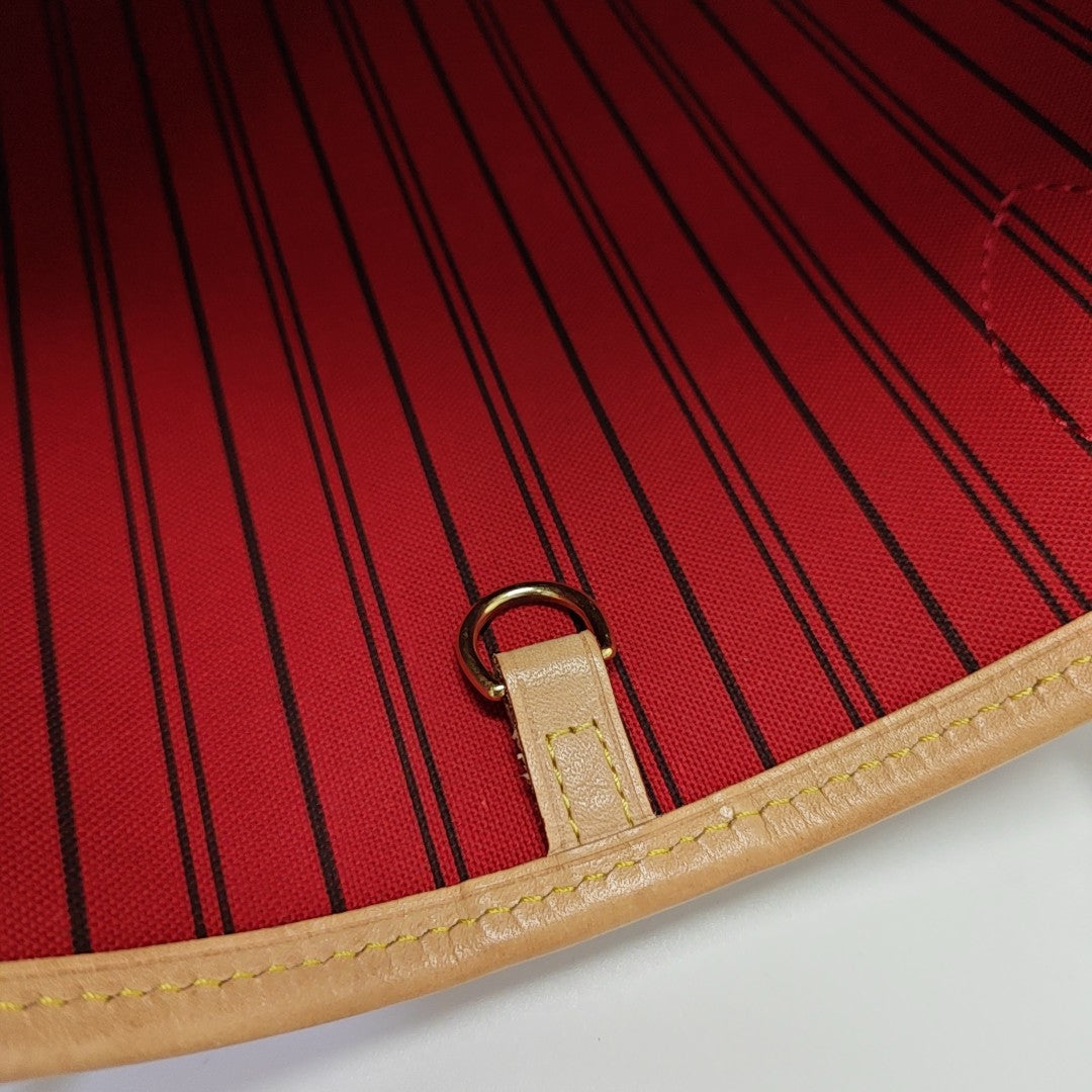 NEVERFULL MM Monogram Coated Canvas Brown