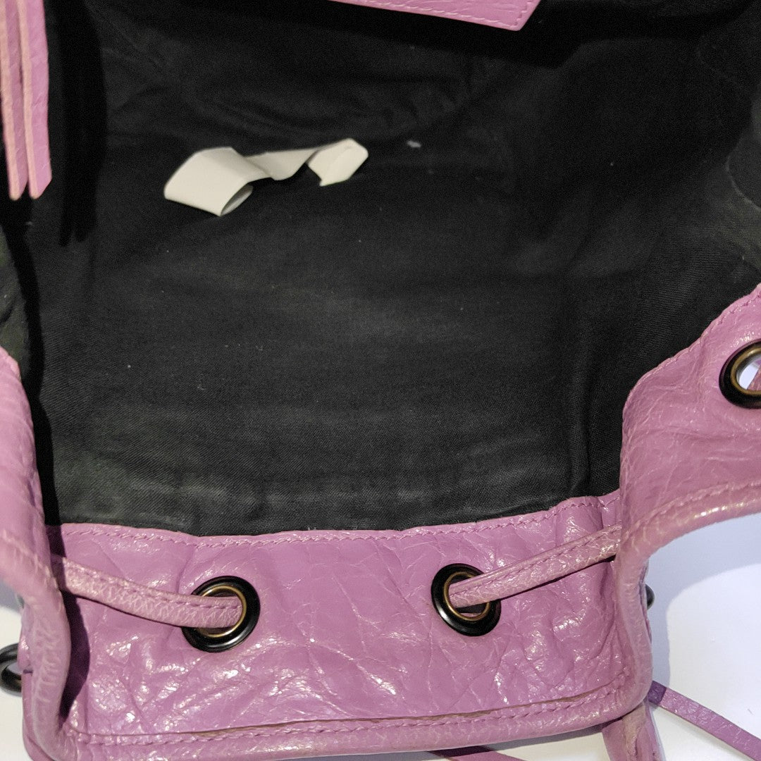 Pompon Bag Calfskin Purple