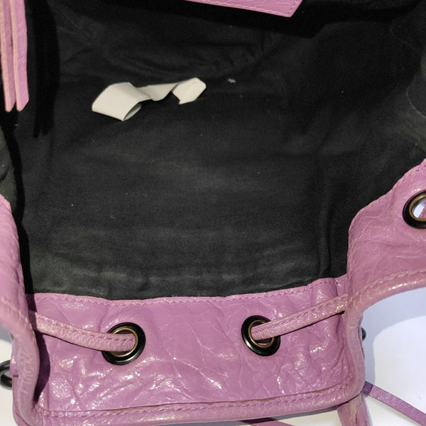 Pompon Bag Calfskin Purple
