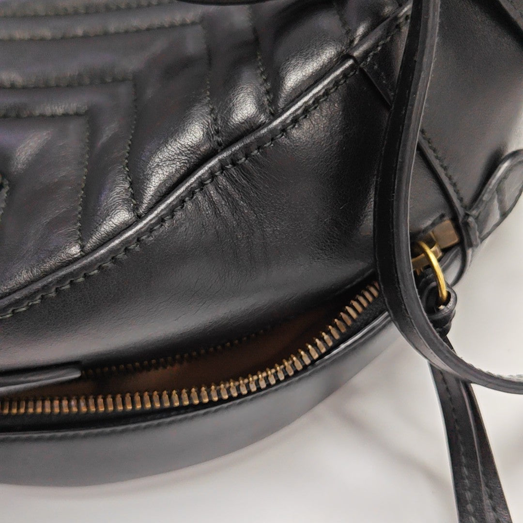 Quilted Calfskin Backpack Black