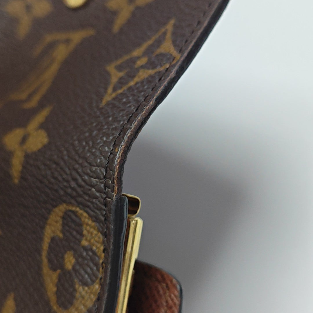 Monogram Coated Canvas Key Pouch Brown