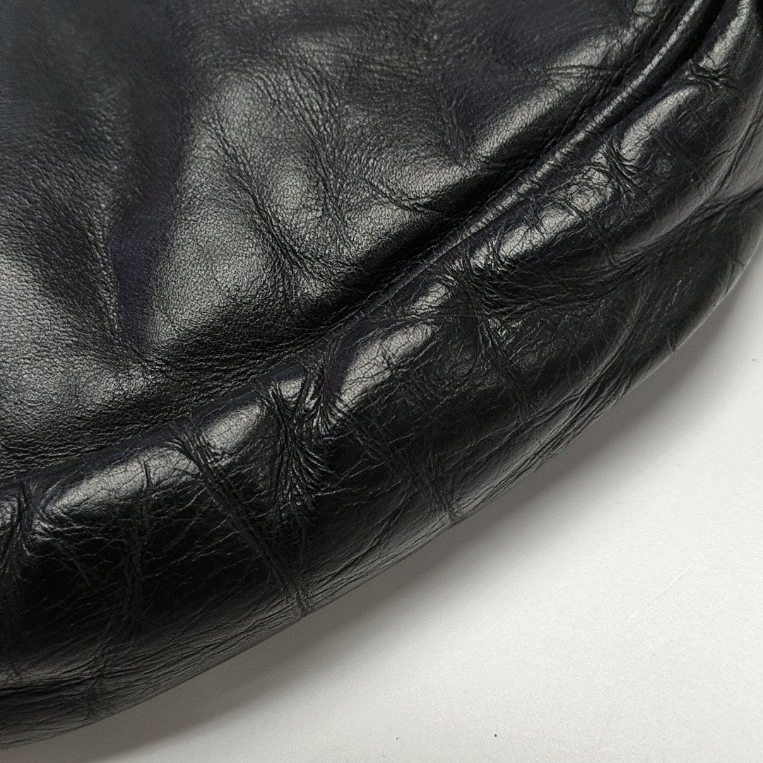 Calfskin Top Handle Bag Black