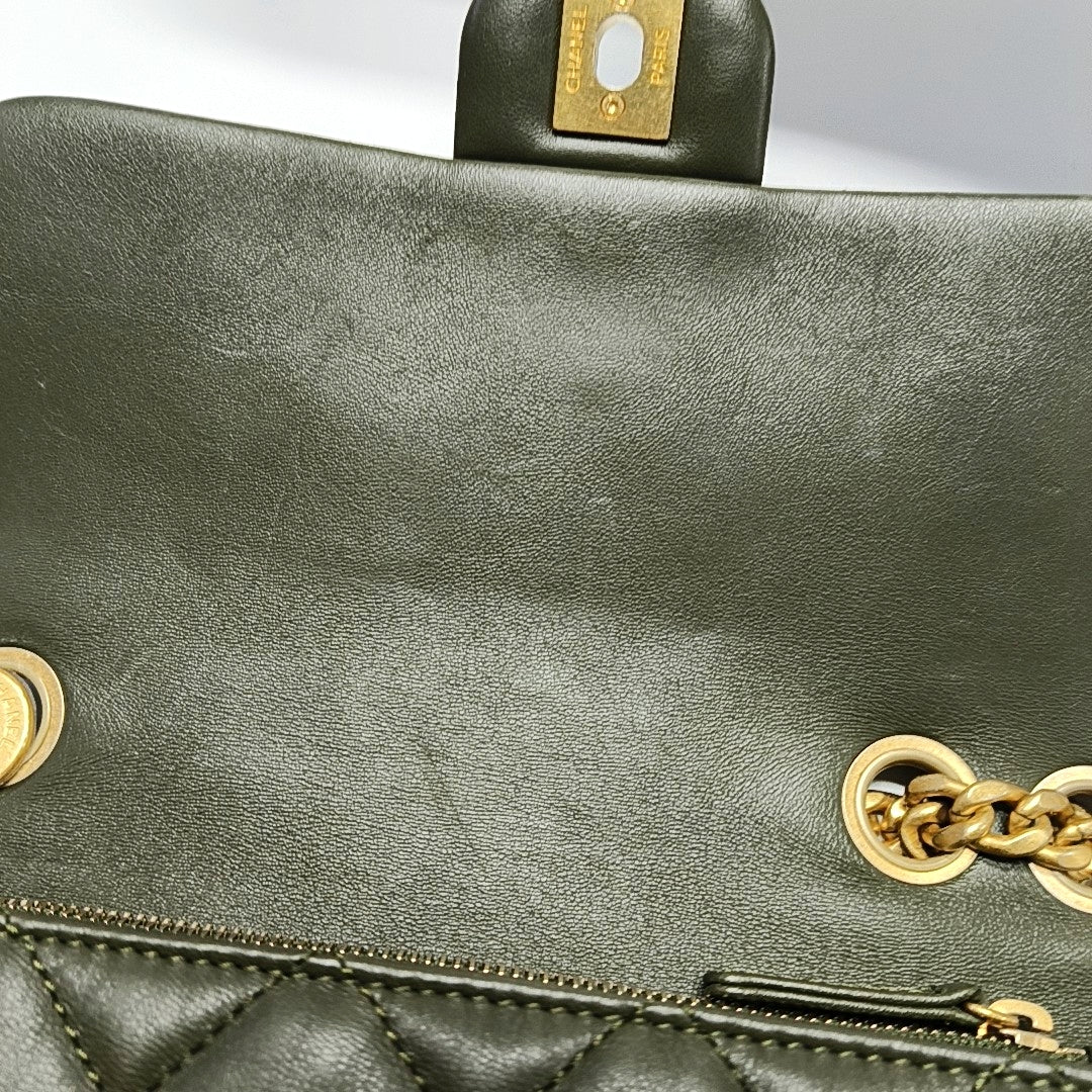 Quilted Lambskin Green