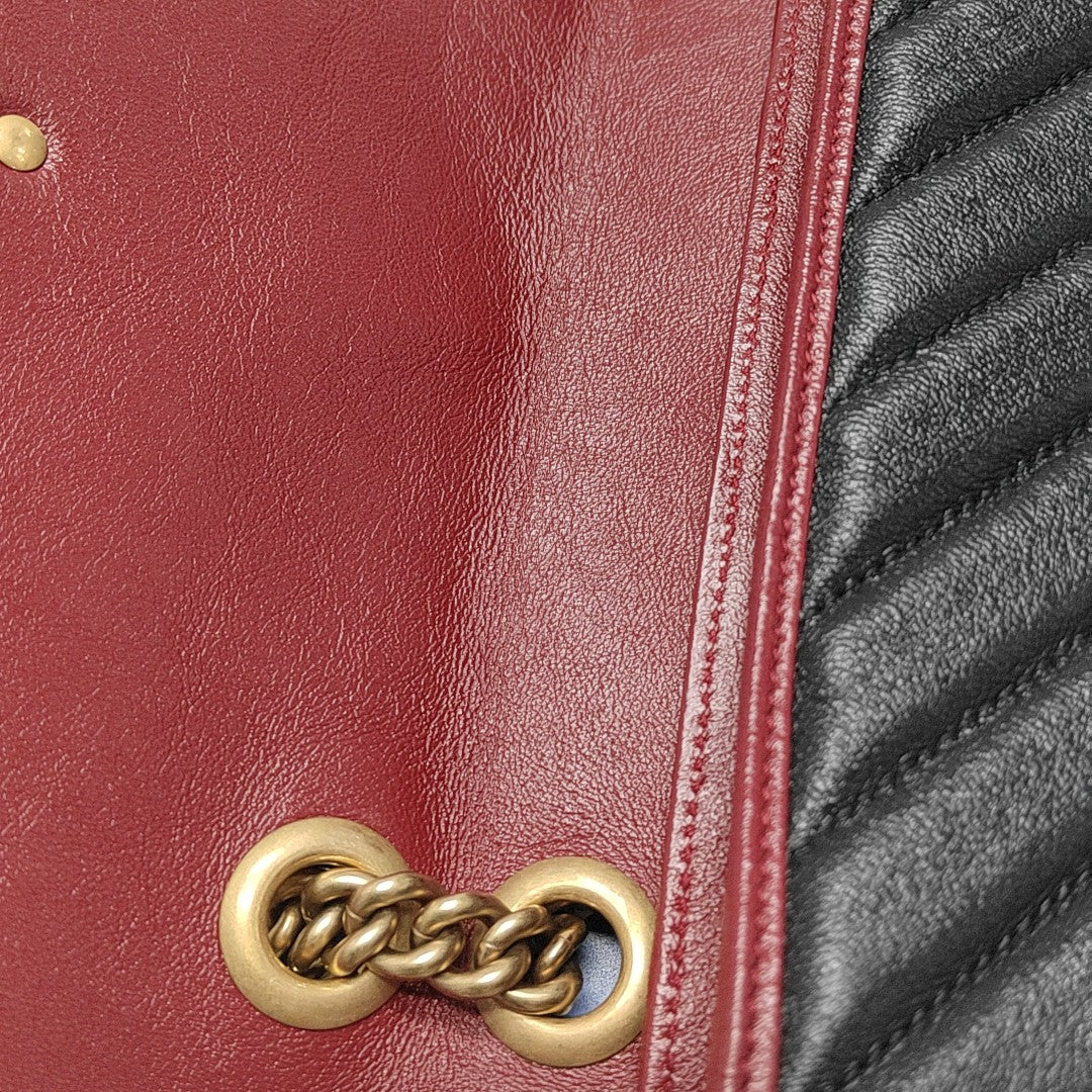 GG Marmont Medium Quilted Calfskin Black
