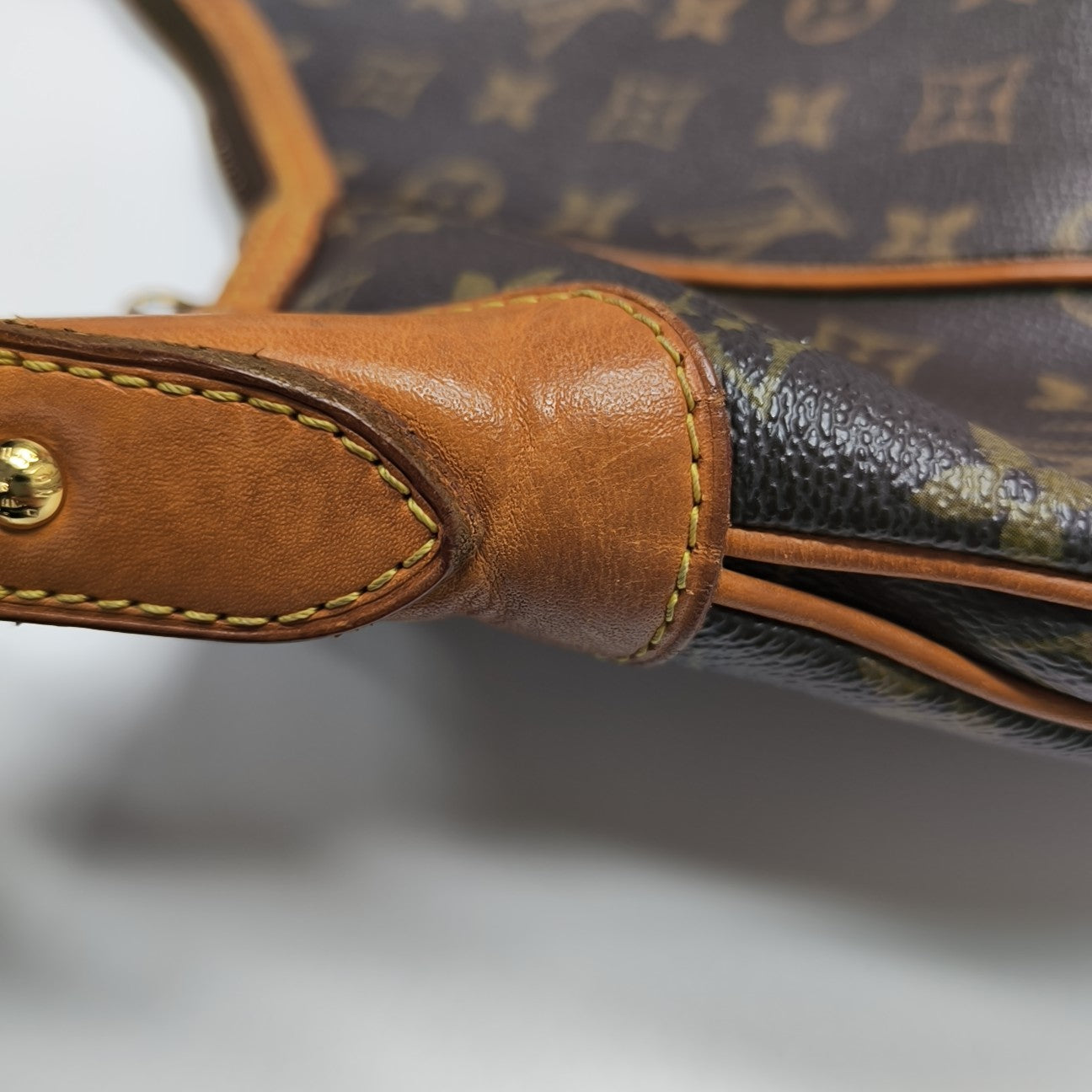 VINTAGE THAMES GM Monogram Coated Canvas Brown