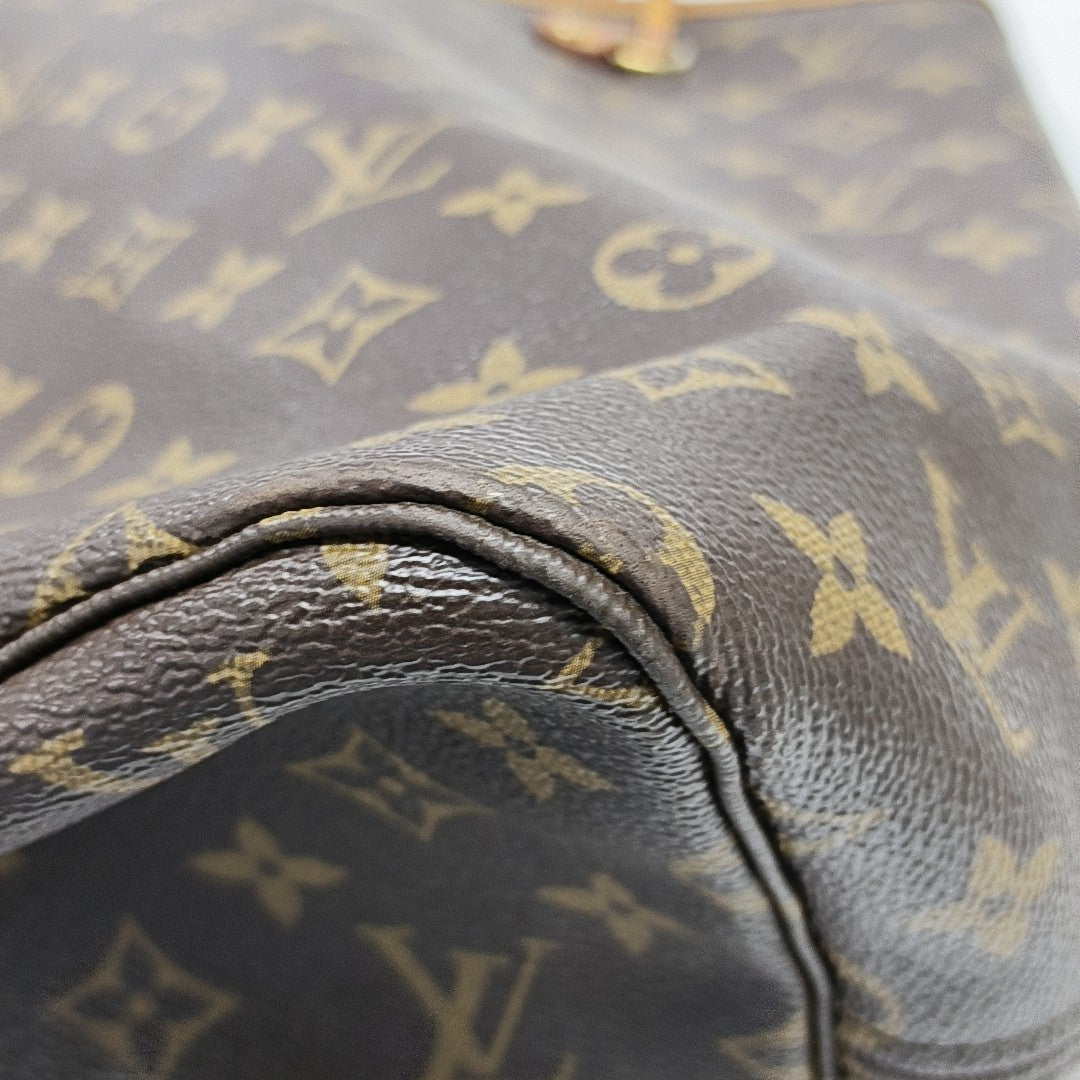 NEVERFULL GM Monogram Coated Canvas Brown