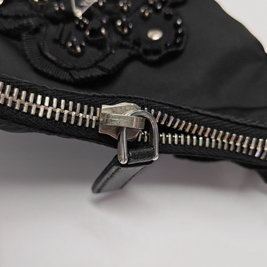 Nylon Shoulder Bag Black