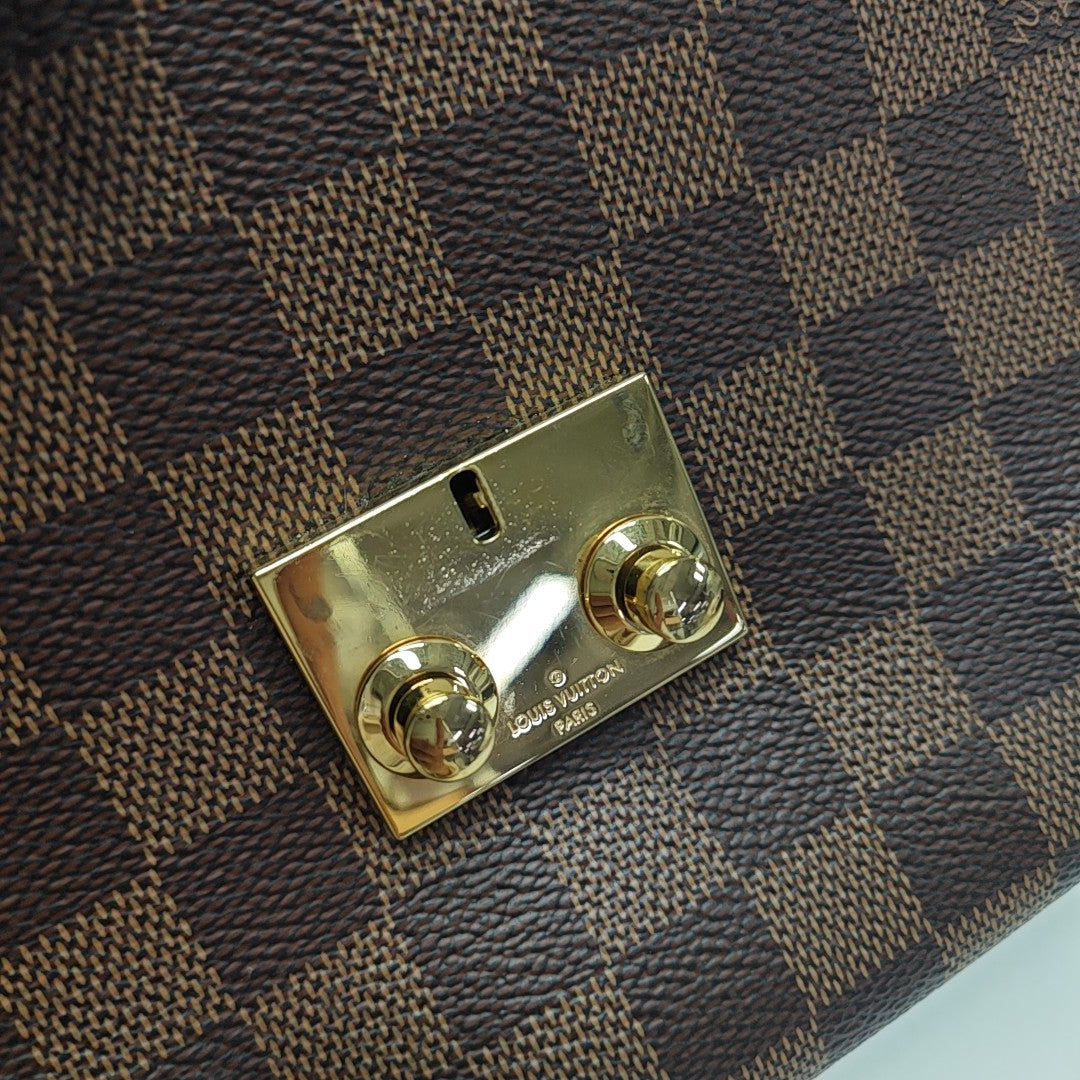 CROISETTE Damier Ebene Coated Canvas Brown