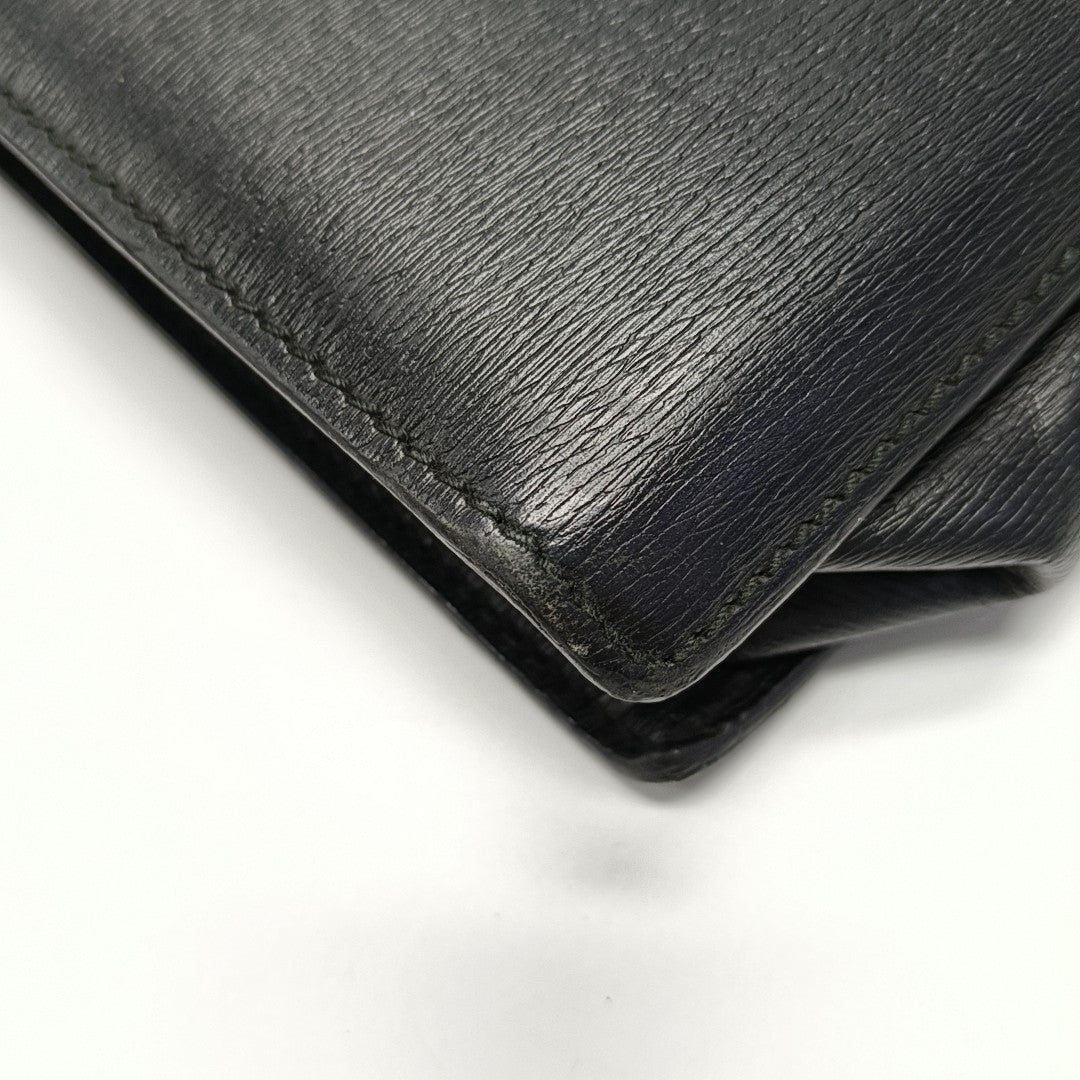 Calfskin Top Handle Bag Black
