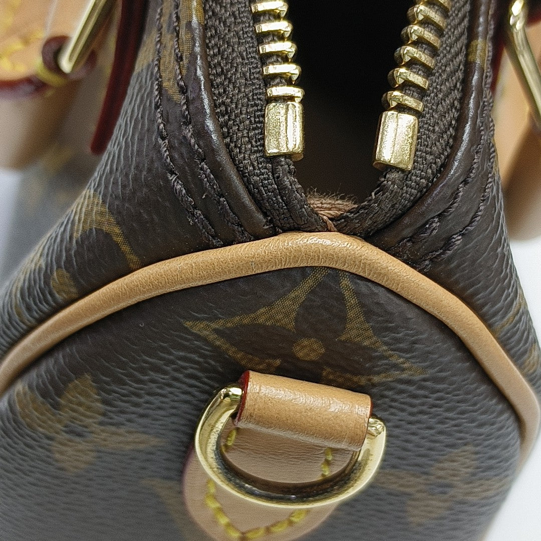 SPEEDY Nano Monogram Coated Canvas Brown
