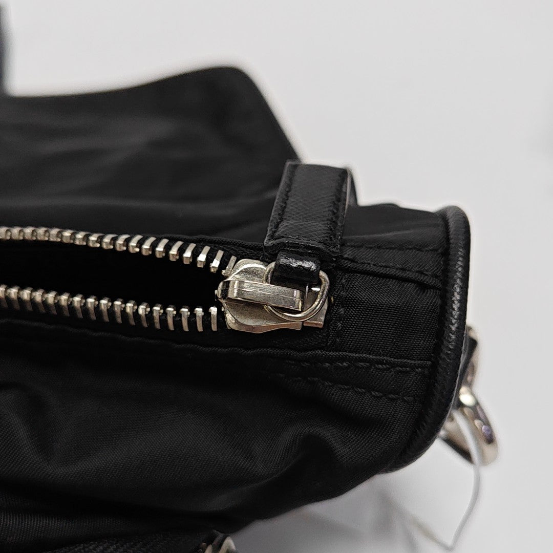 Nylon Shoulder Bag Black