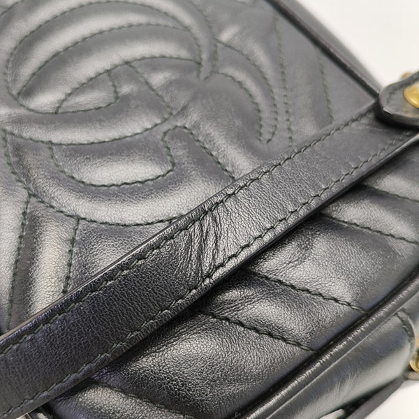 GG Marmont Mini Quilted Calfskin Black
