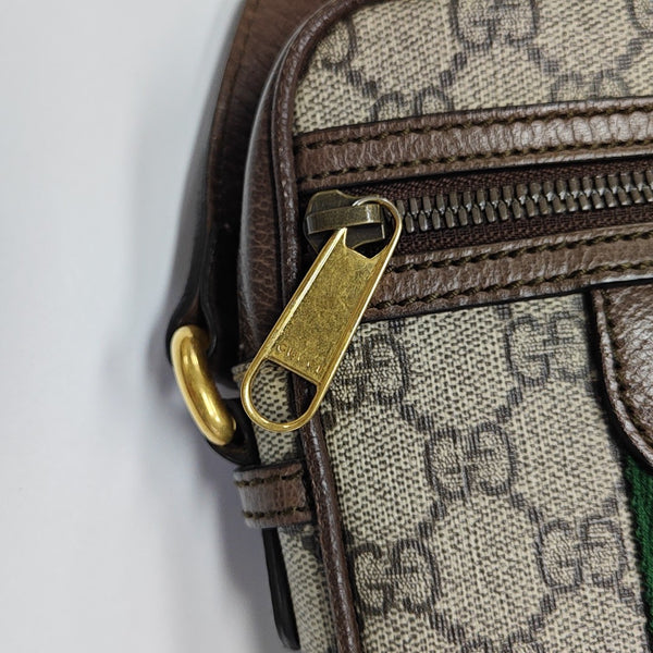 Ophidia Small Monogram Lona Revestida Beige