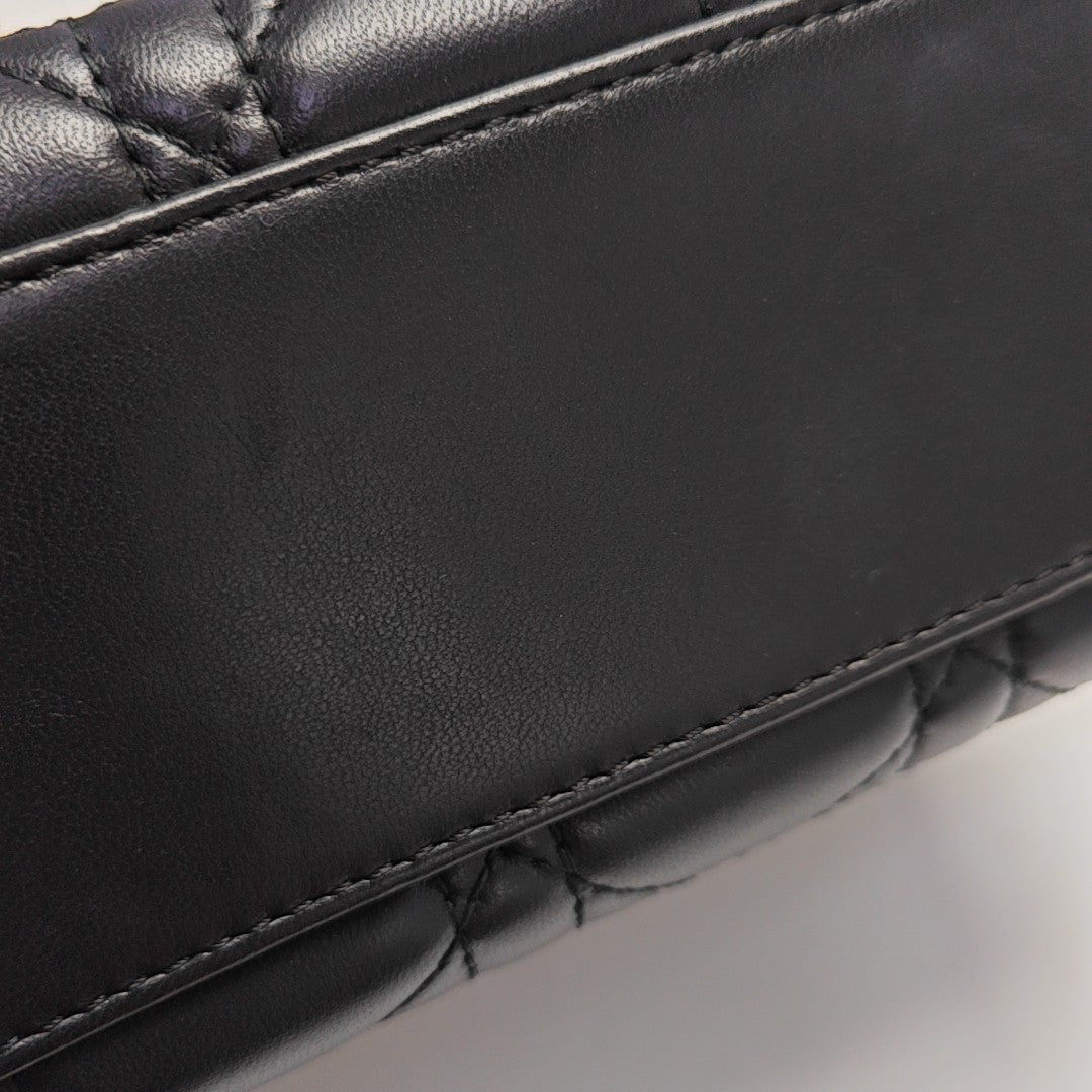 Lady Dior Mini Cannage Lambskin Black