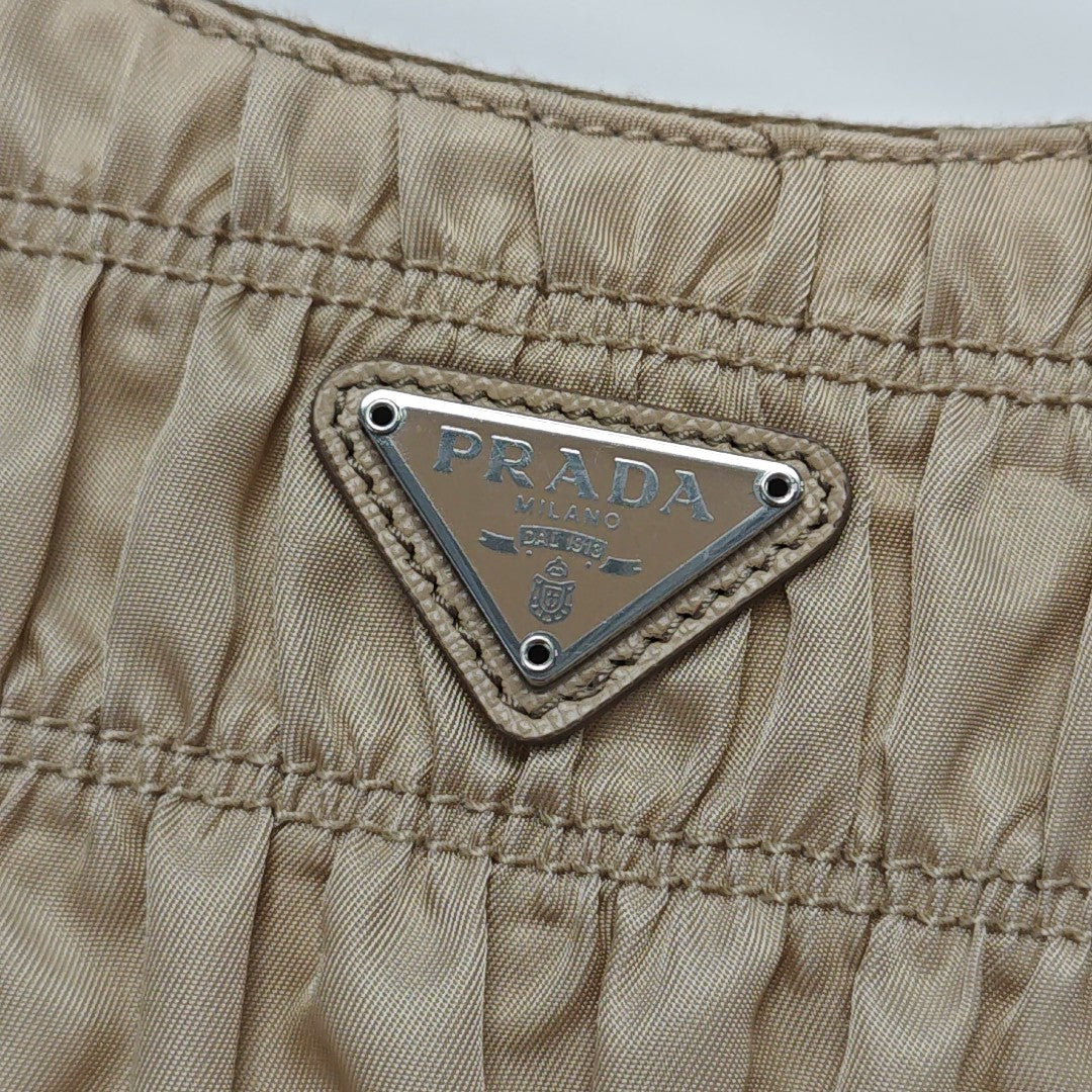 Re-Edition2005 Mini Quilted Nylon Beige