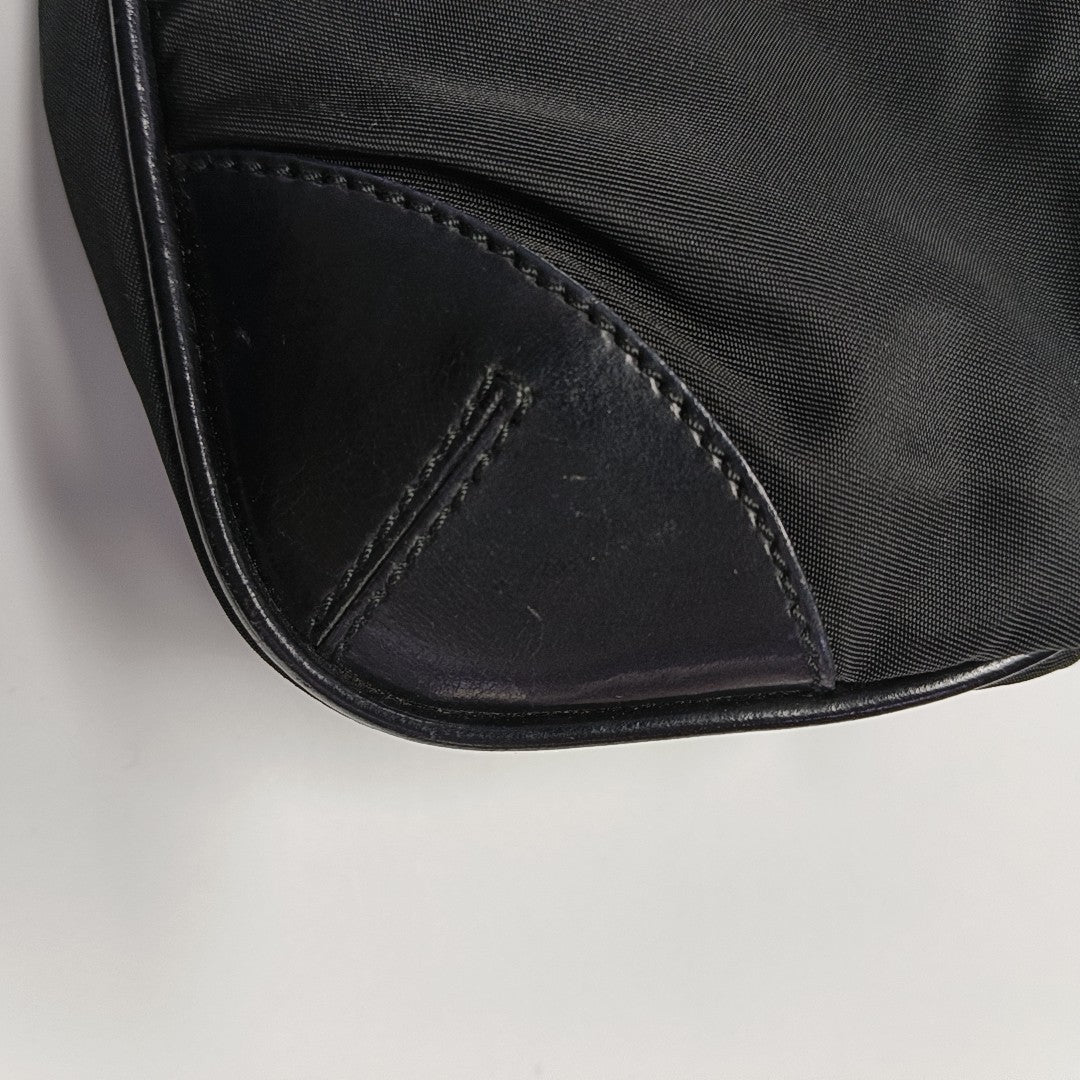 Nylon Top Handle Bag Black