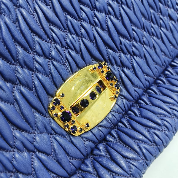 Crystal Quilted Lambskin Purple