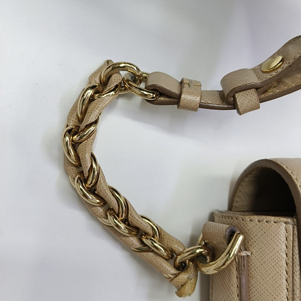 Calfskin Shoulder Bag Beige